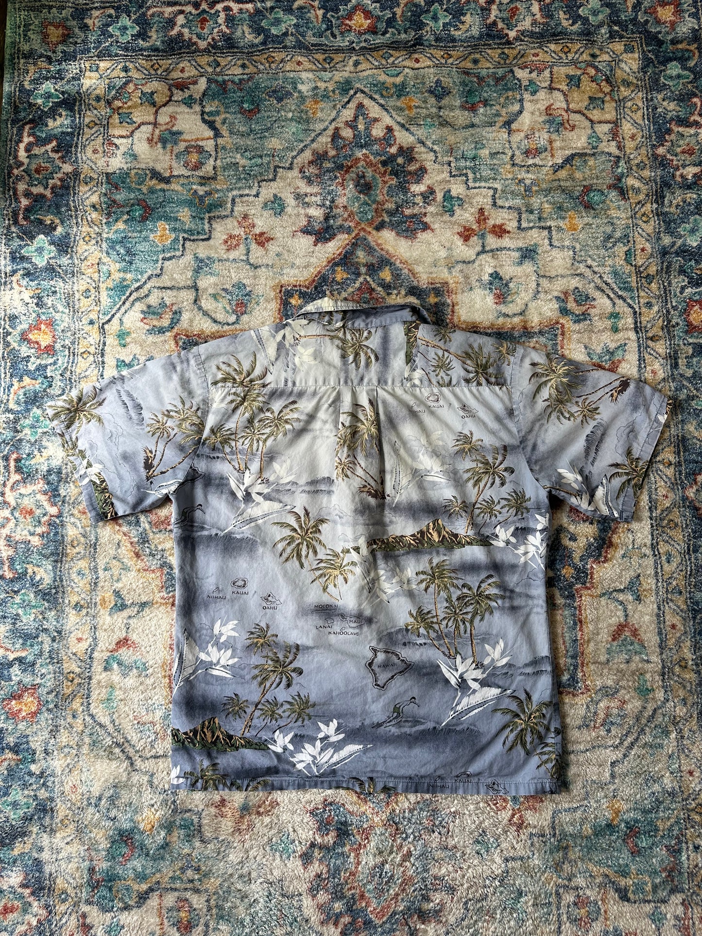 90s Hawaii Surf Button-up Shirt - L