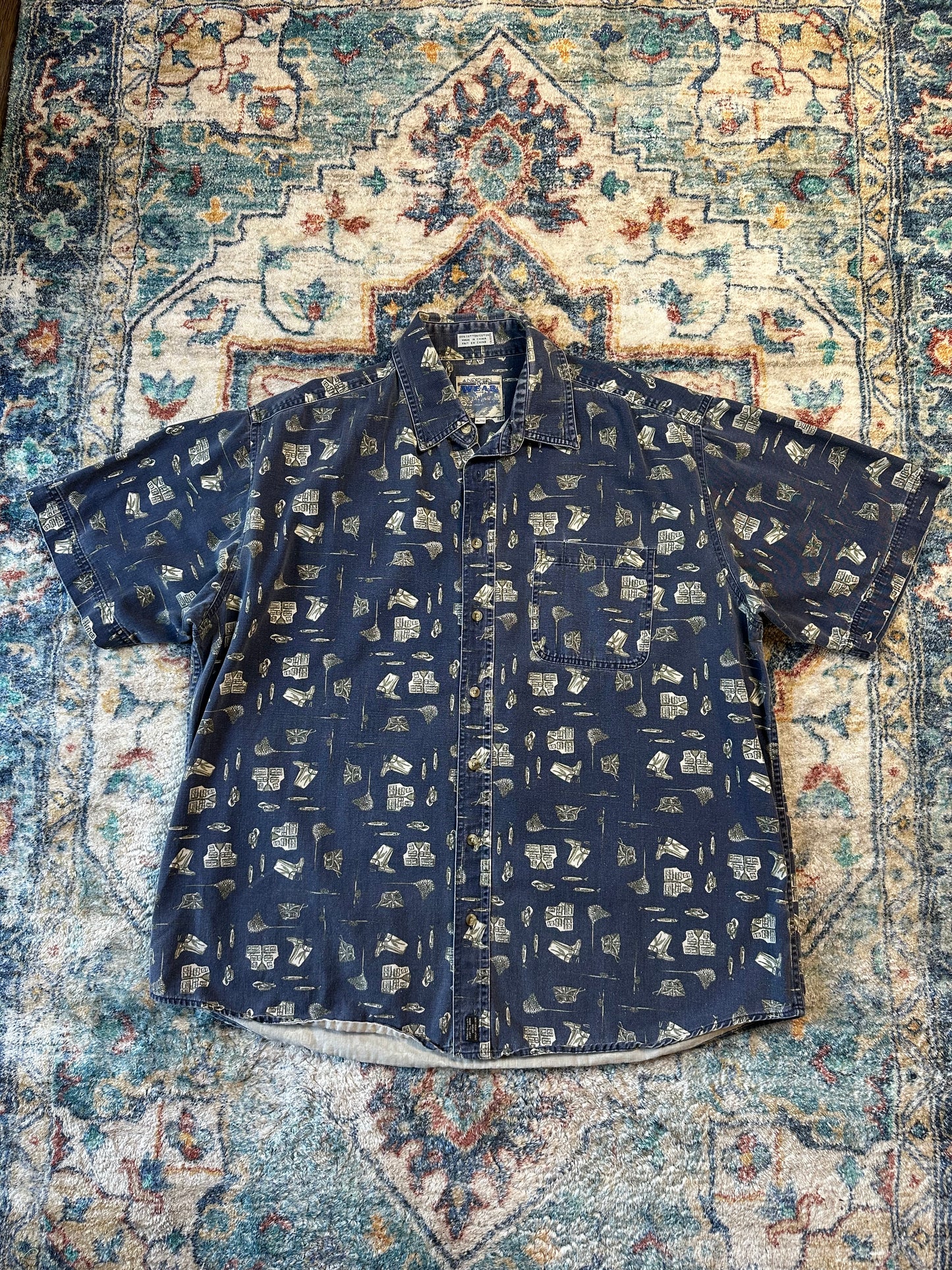 00s Northern Spirit Fishing Button-up Shirt - XL