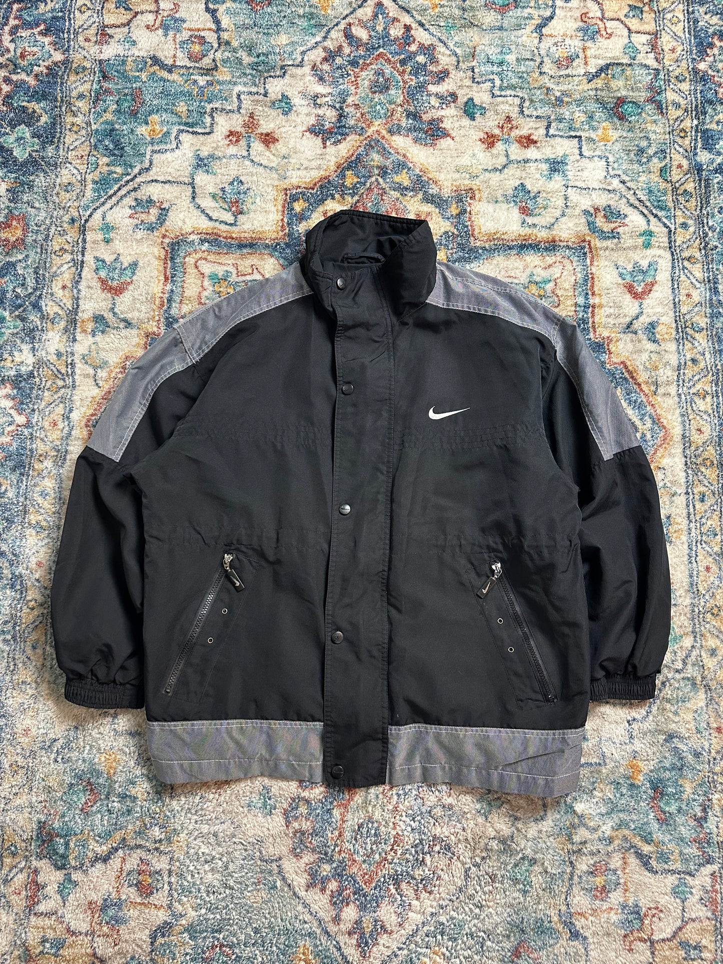 90s Nike Black Zip-up Light Jacket - L