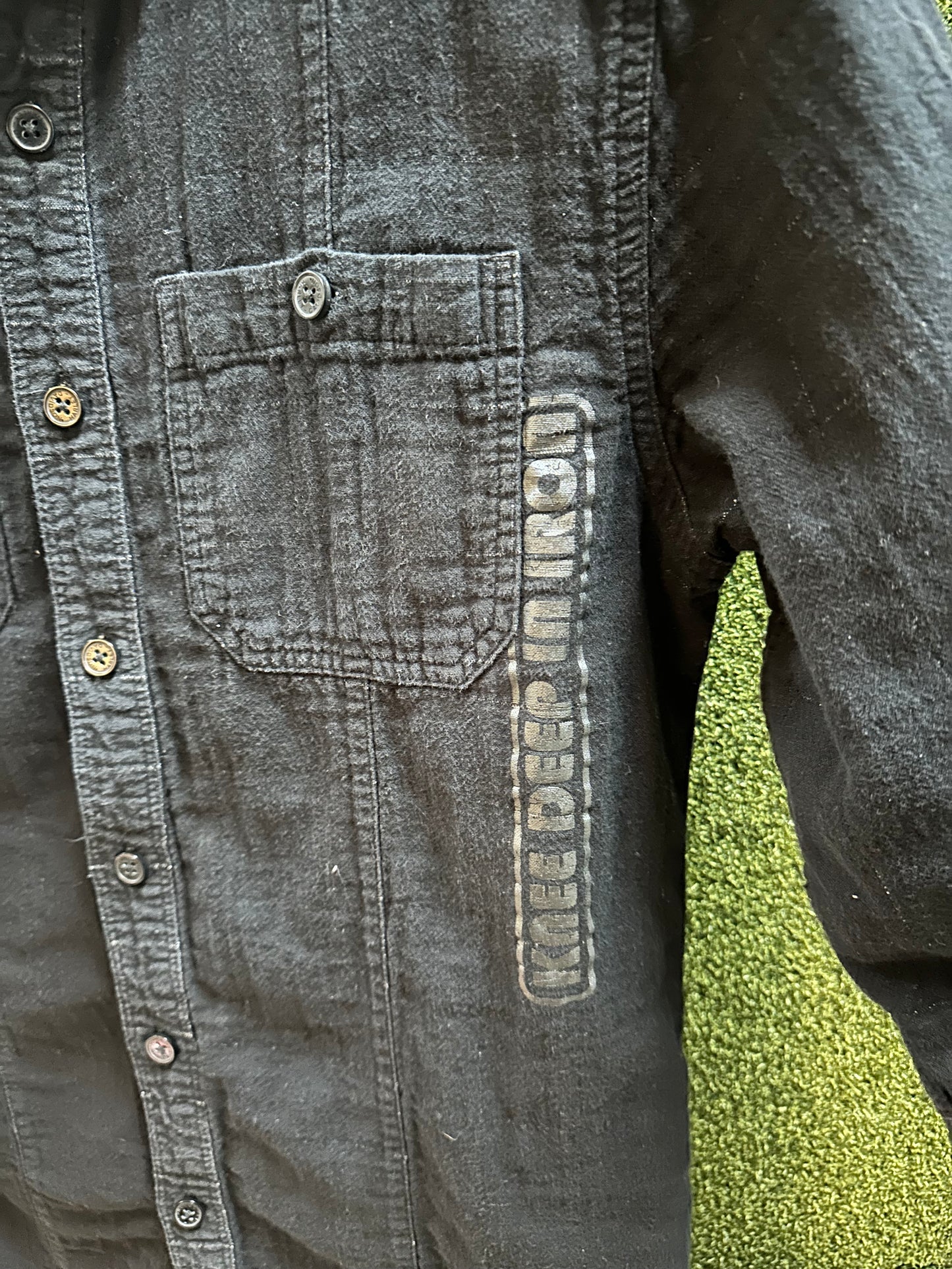 00s Harley Davidson Knee Deep In Iron Button-up Shirt - M