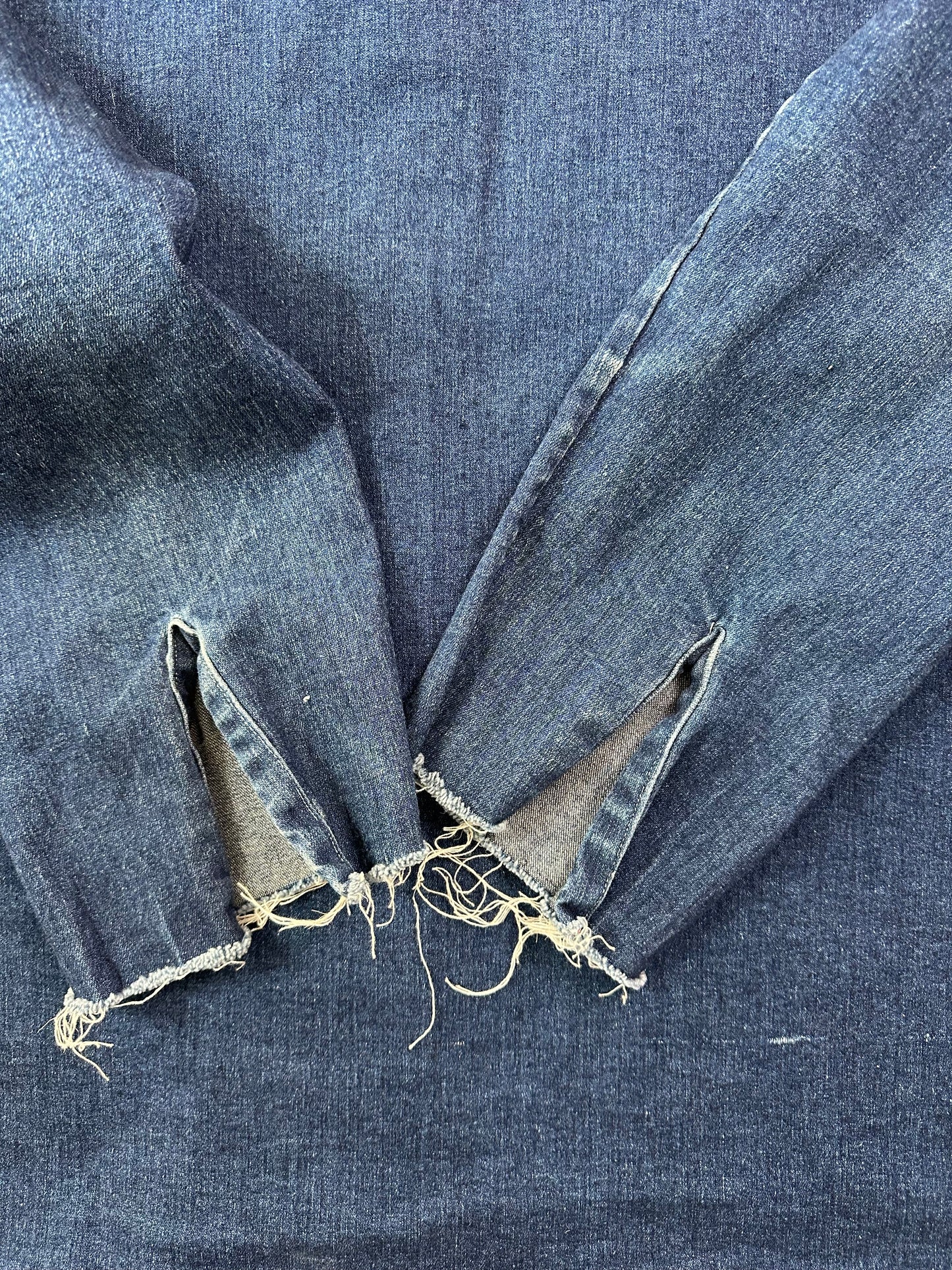 80s Heavy Dark Wash Denim Button-up Shirt - XL