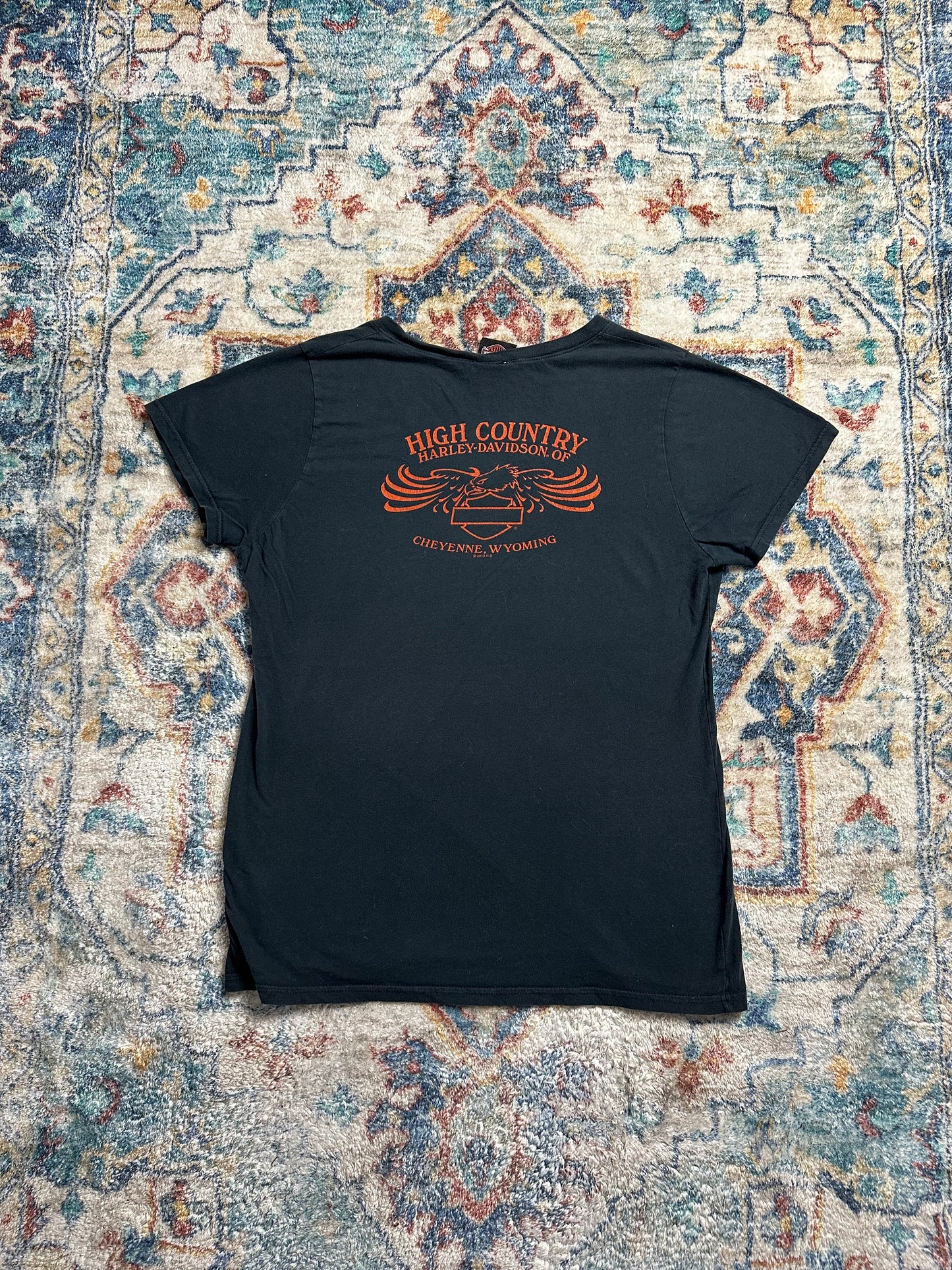 Harley Davidson V-Neck Logo T-shirt - M