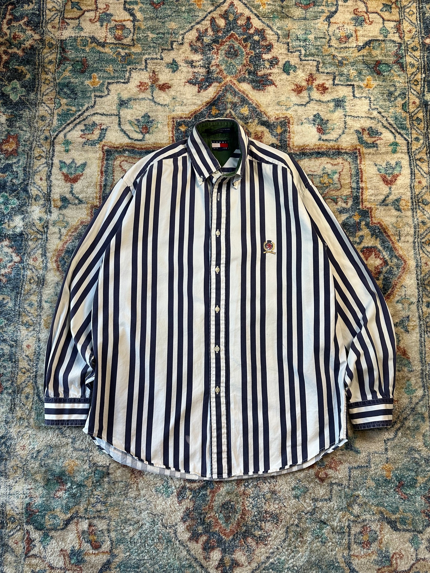00s Tommy Hilfiger Striped Button-up Shirt - S