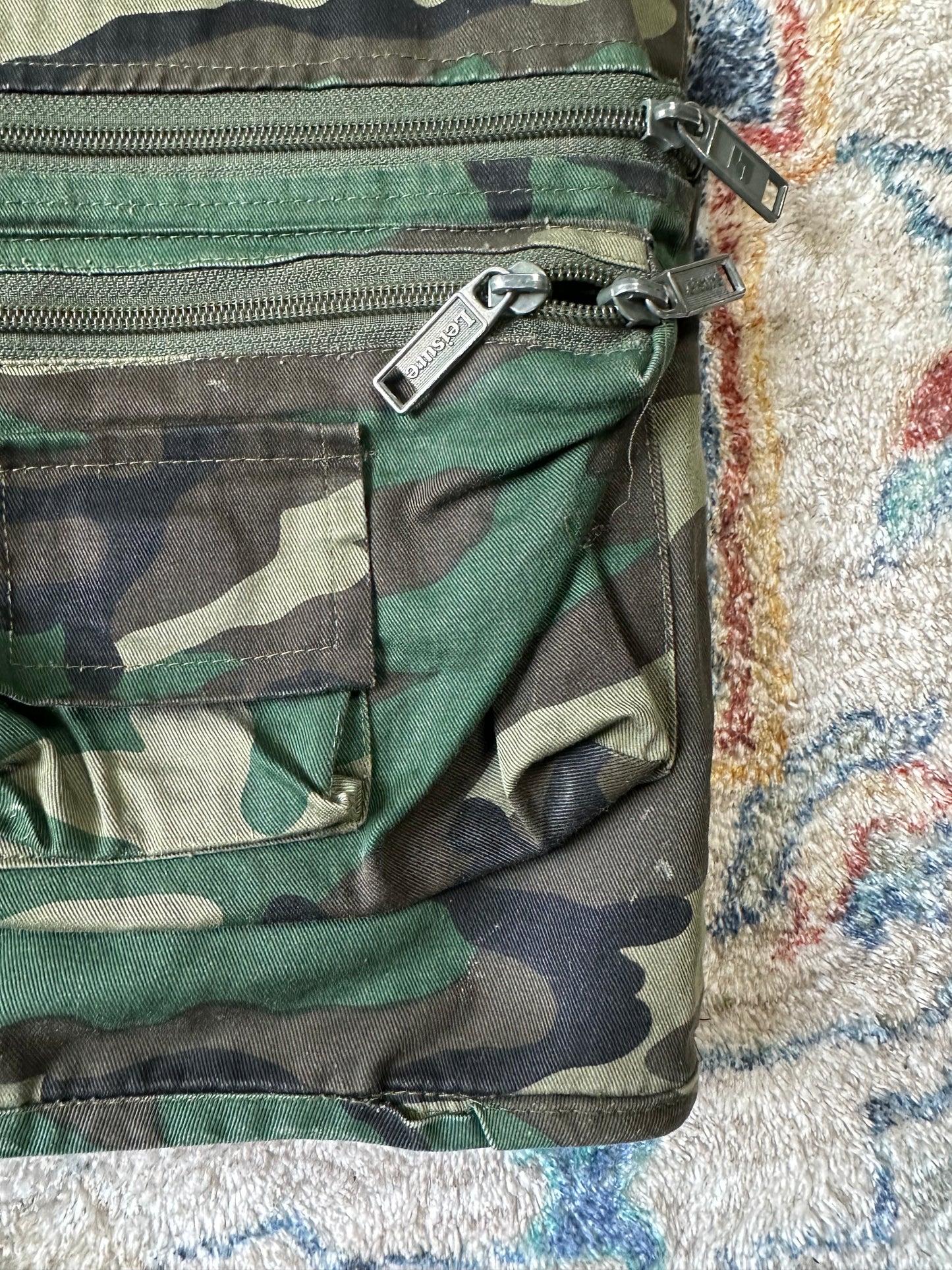 90s Camouflage Military Utility Vest - L