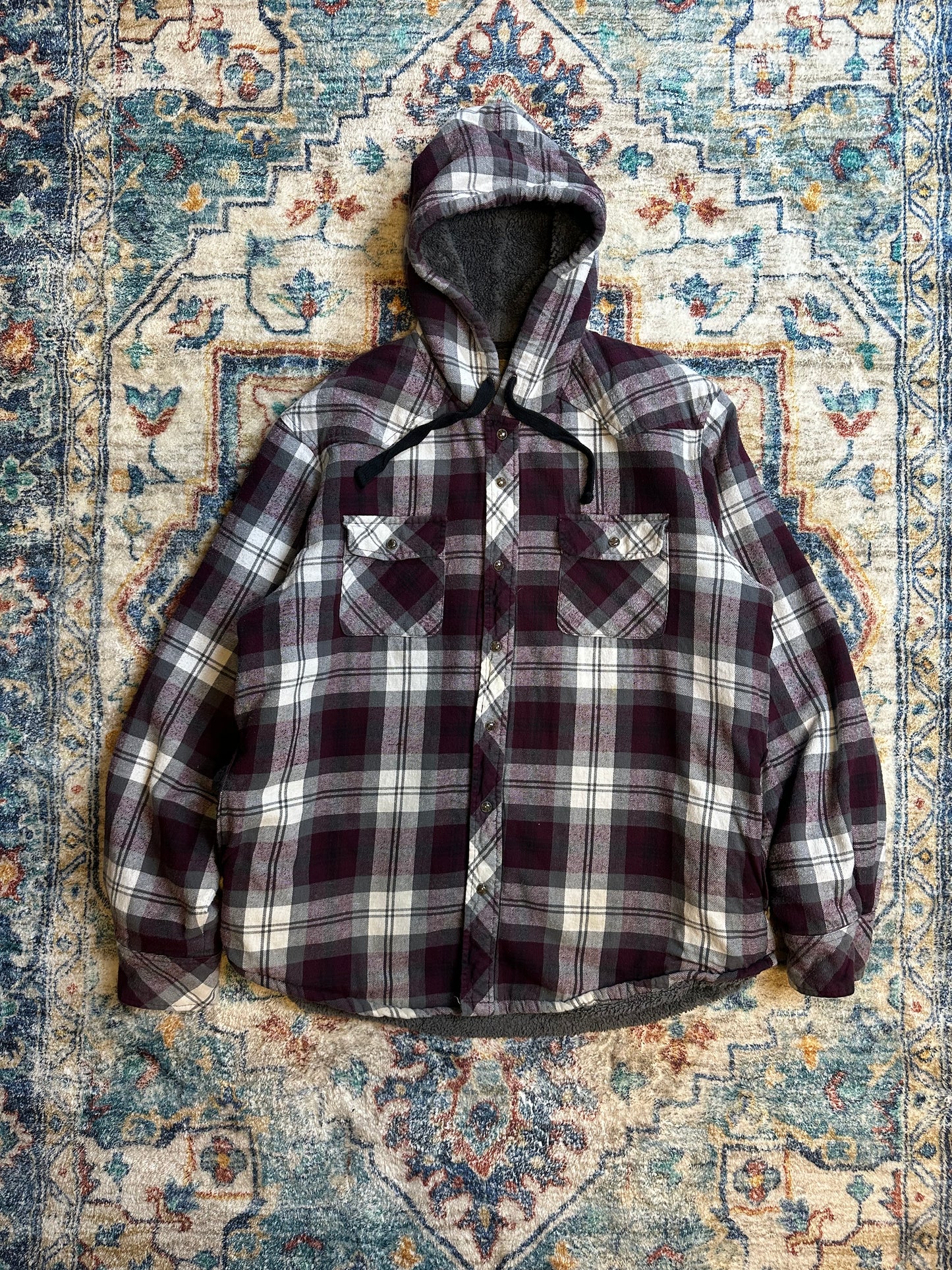 00s JNCO Sherpa Lined Plaid Jacket - L