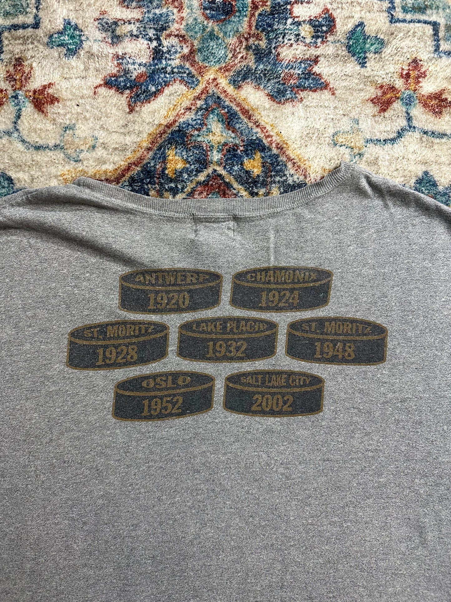 00s Roots Salt Lake City Olympics Hockey T-shirt - XXL