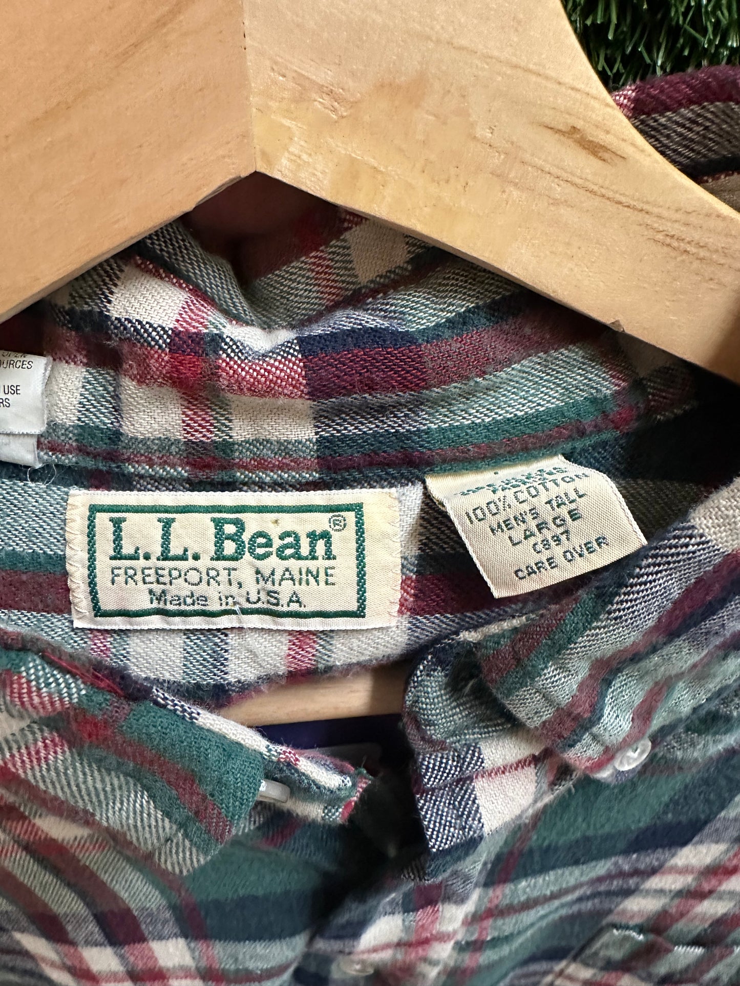 Vintage L.L Bean USA Made Plaid Flannel - L