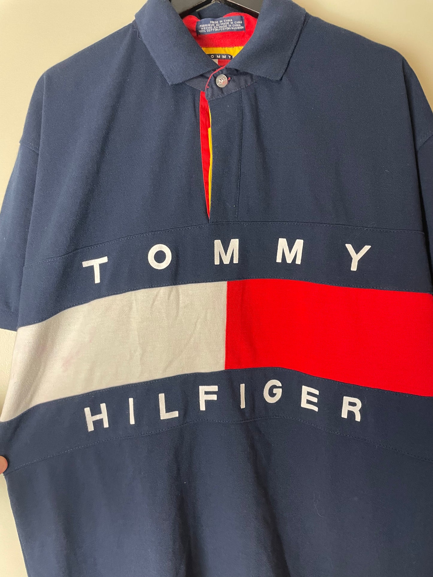Vintage Tommy Hilfiger Flag Polo Shirt - XL