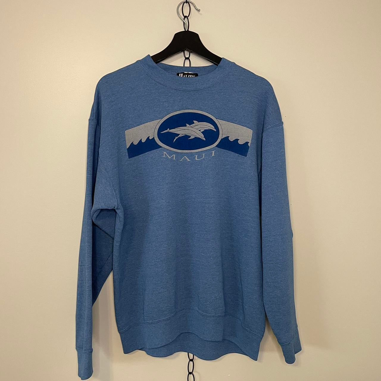 Vintage Maui Hawaii Dolphin Crewneck - L