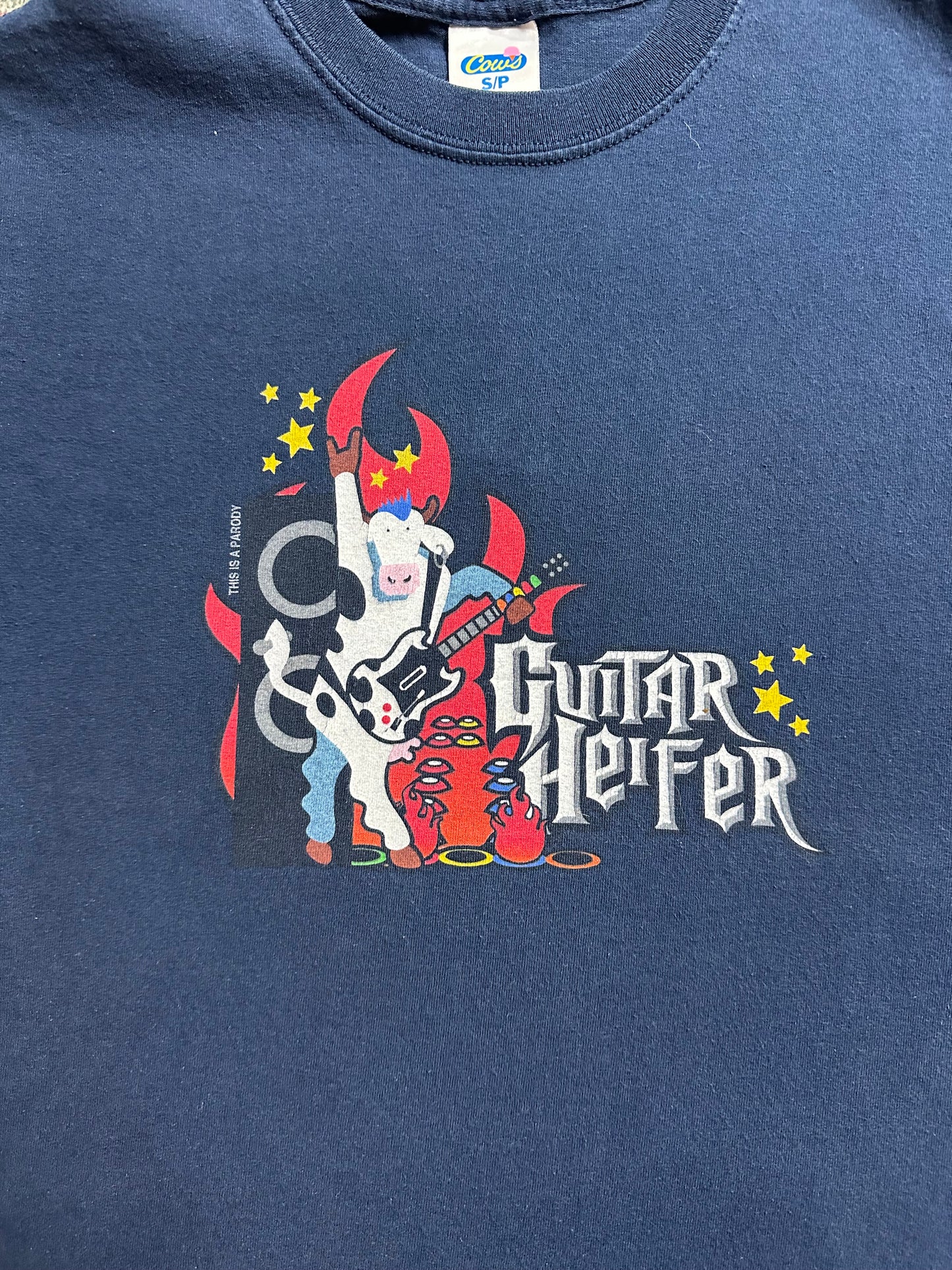00s Cows Guitar Hero Parody T-shirt - S