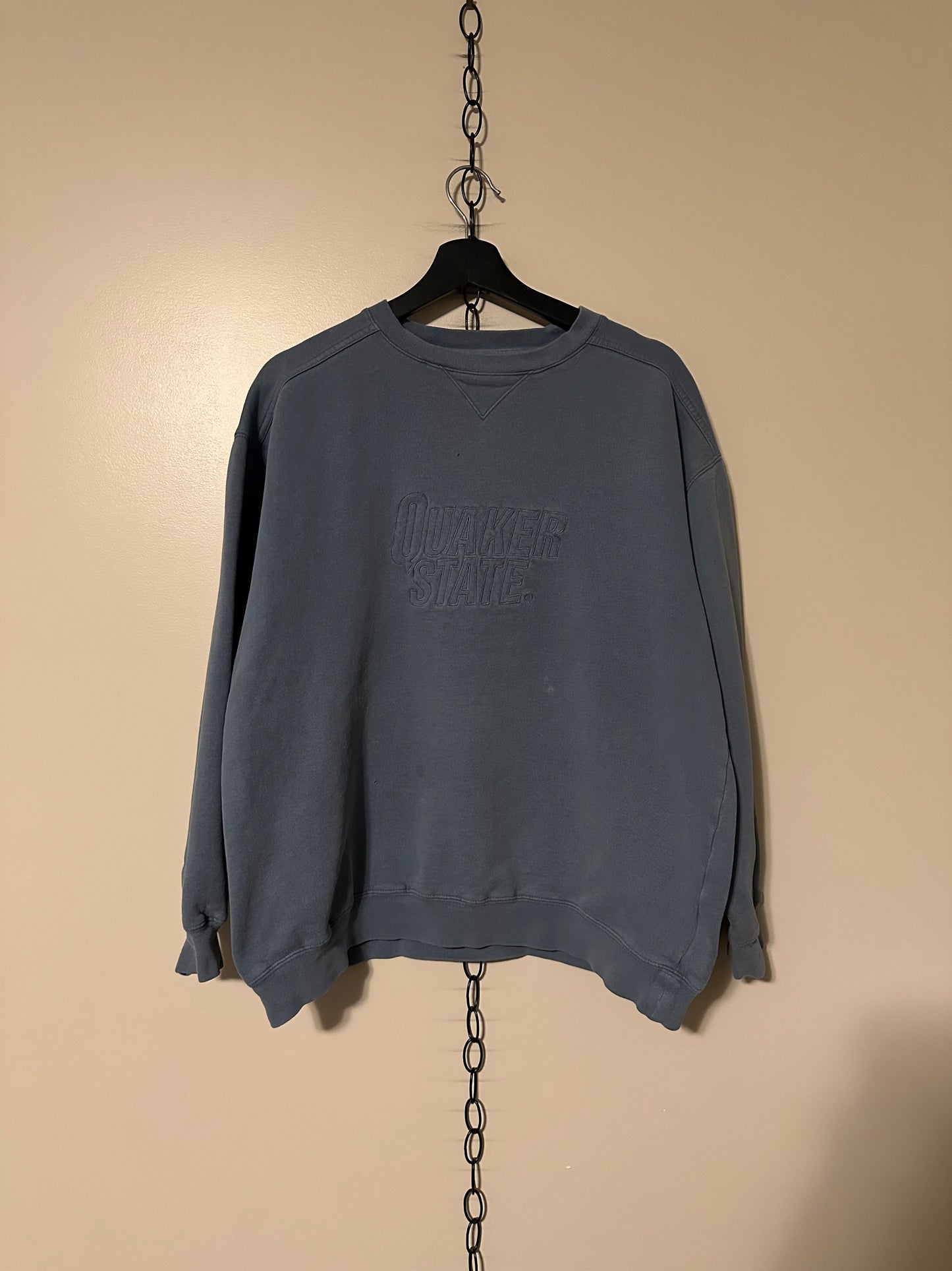 90s Quaker State Tonal Logo Crewneck - L