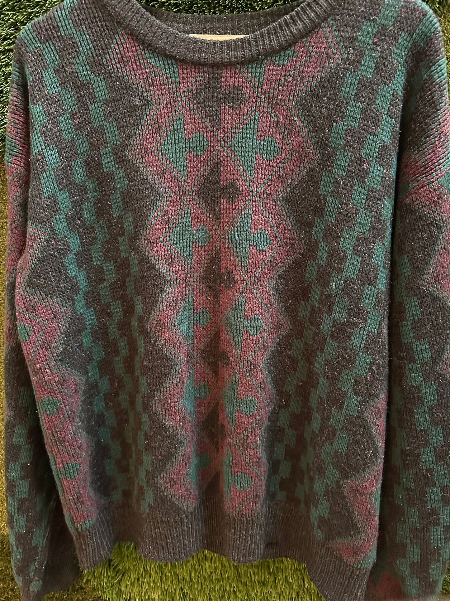 90s Protocol Abstract Sweater - M