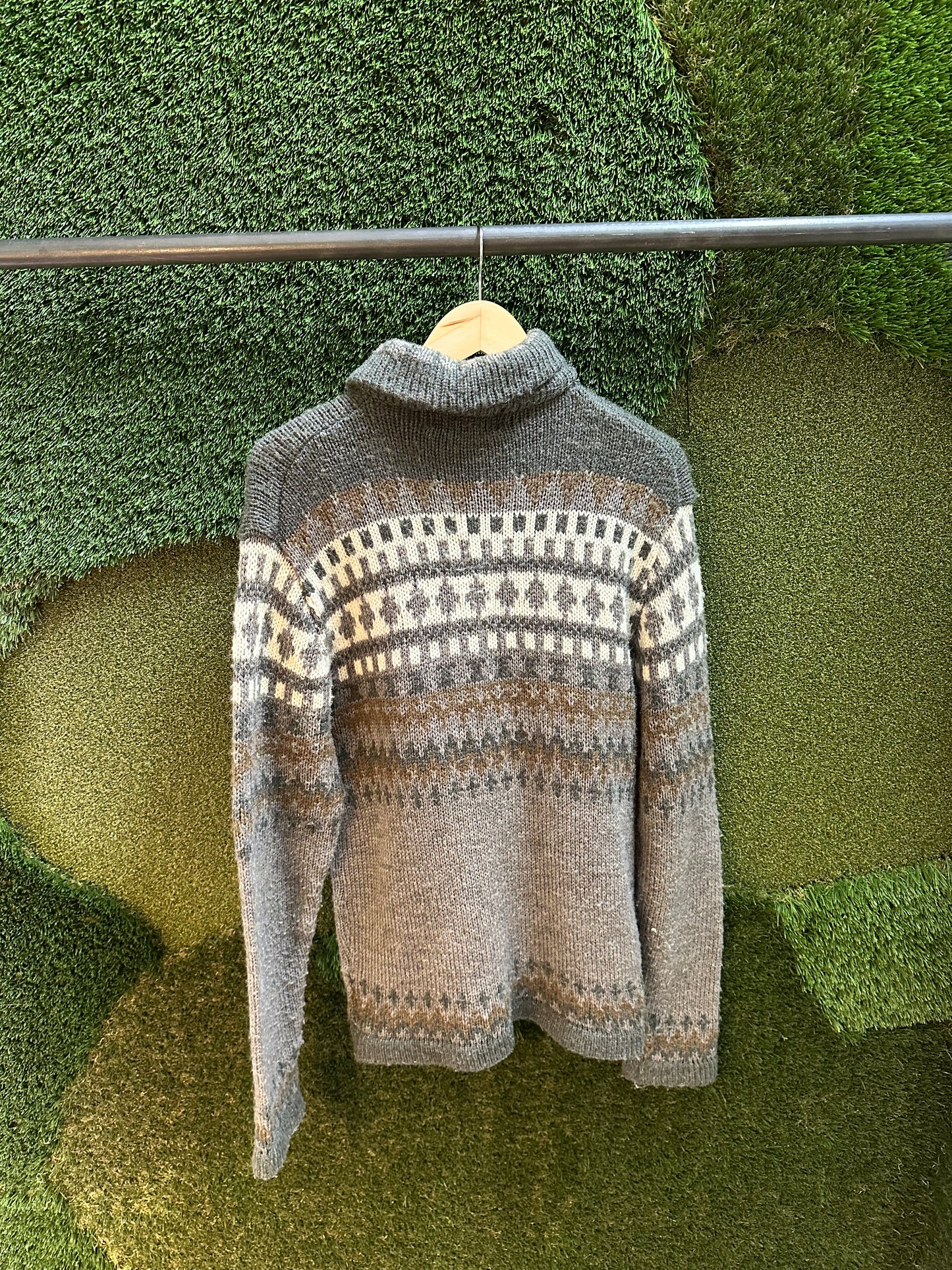 80s Baymart Zip-up Sweater - L