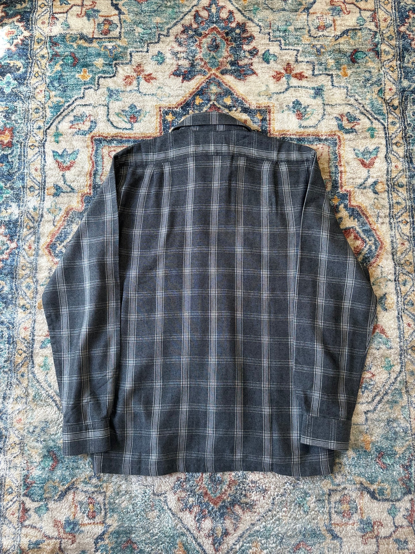 80s Miller Plaid Button-up Shirt - XL