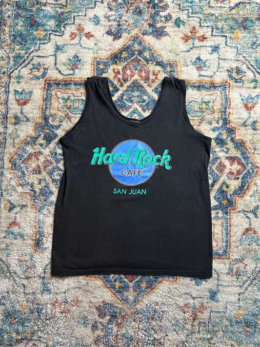 80s Hard Rock Cafe Logo Tank Top - M
