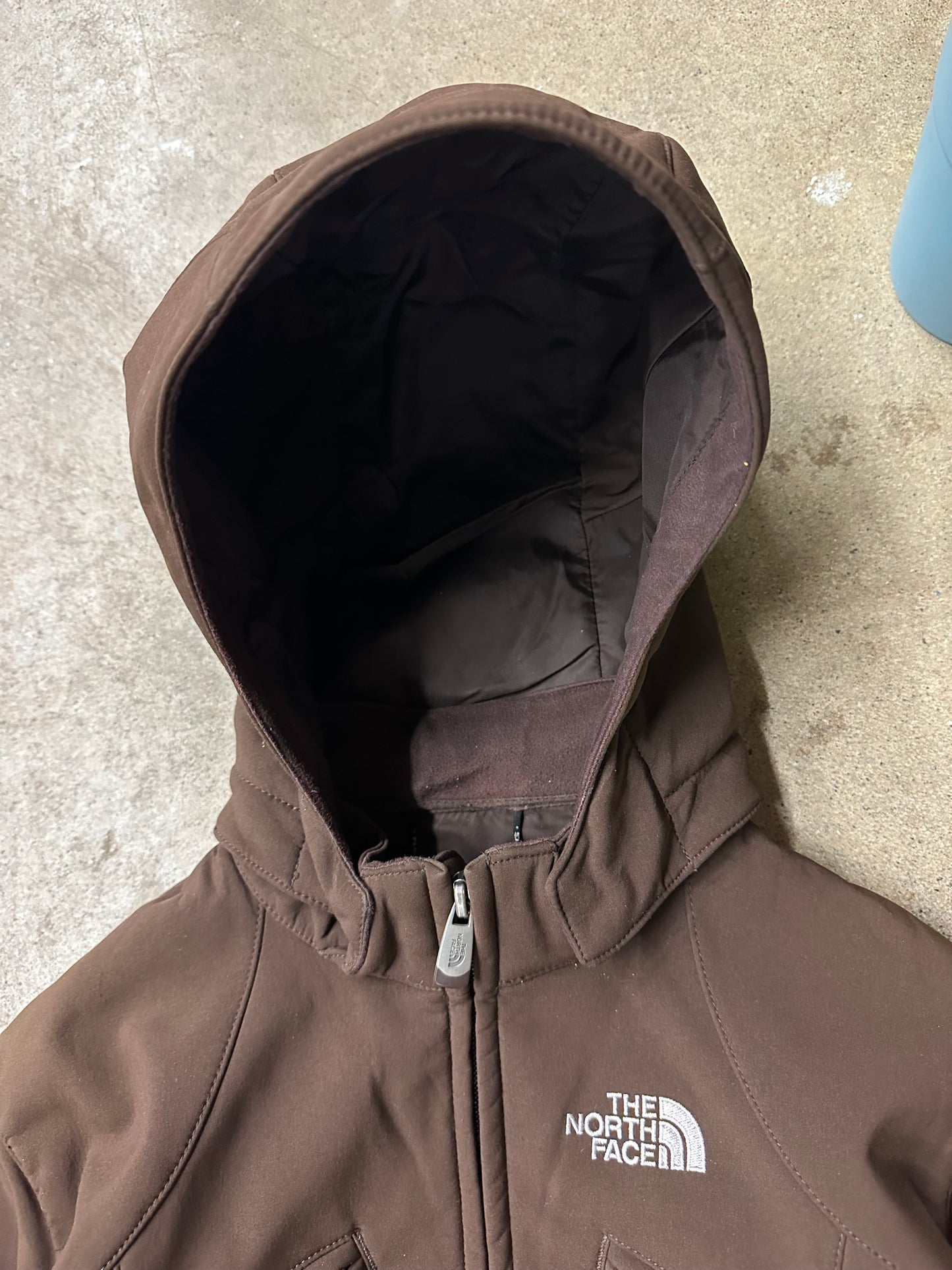 The North Face Mocha Apex Long Jacket W/Belt - S