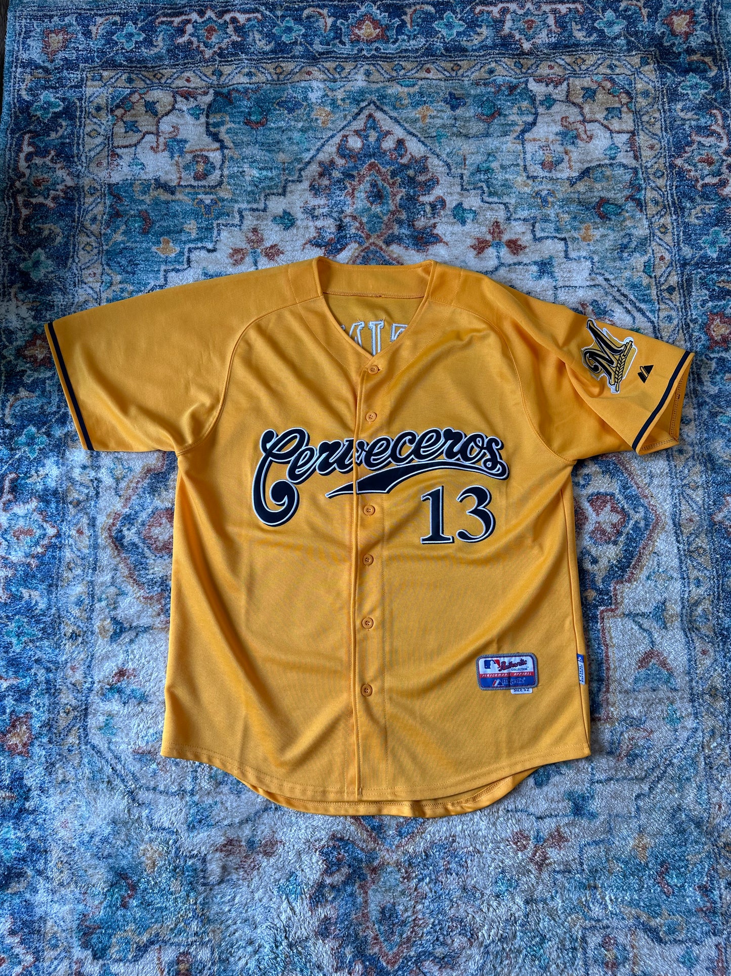 MLB Milwaukee Brewers Zach Greinke Cerveceros Alternate Jersey - XL