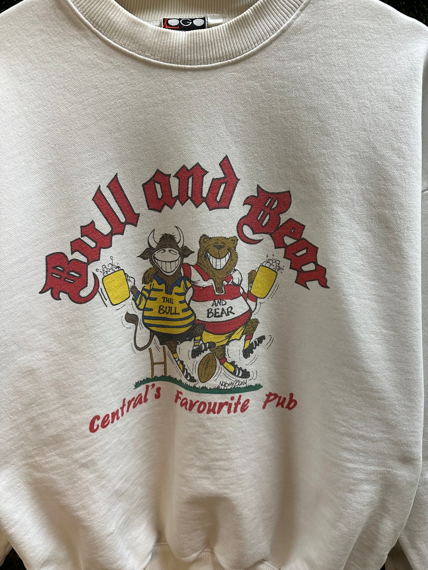 80s Bull And Bear Pub Crewneck - L