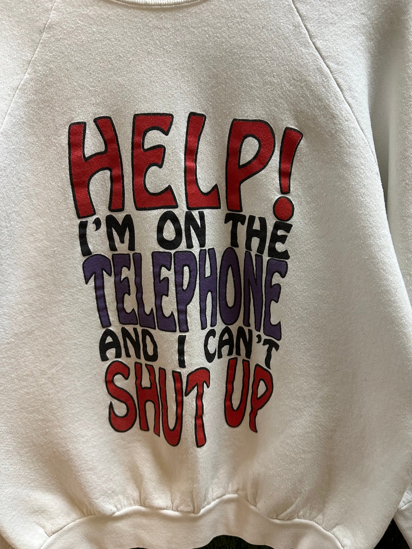 90s On The Phone And Can’t Shut Up Crewneck - L