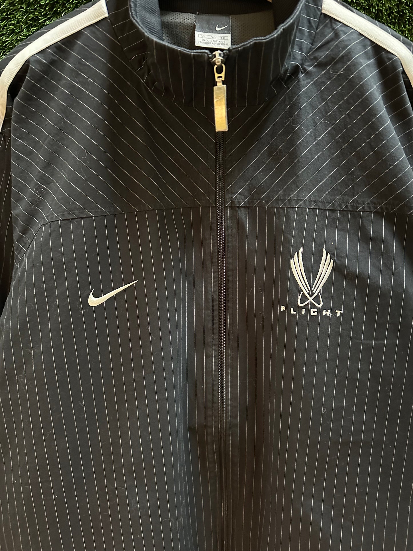 00s Nike Flight Pinstripe Zip-up Jacket - XL