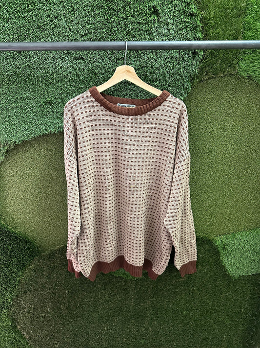 Vintage Grenadier Checkered Brown Sweater - XL