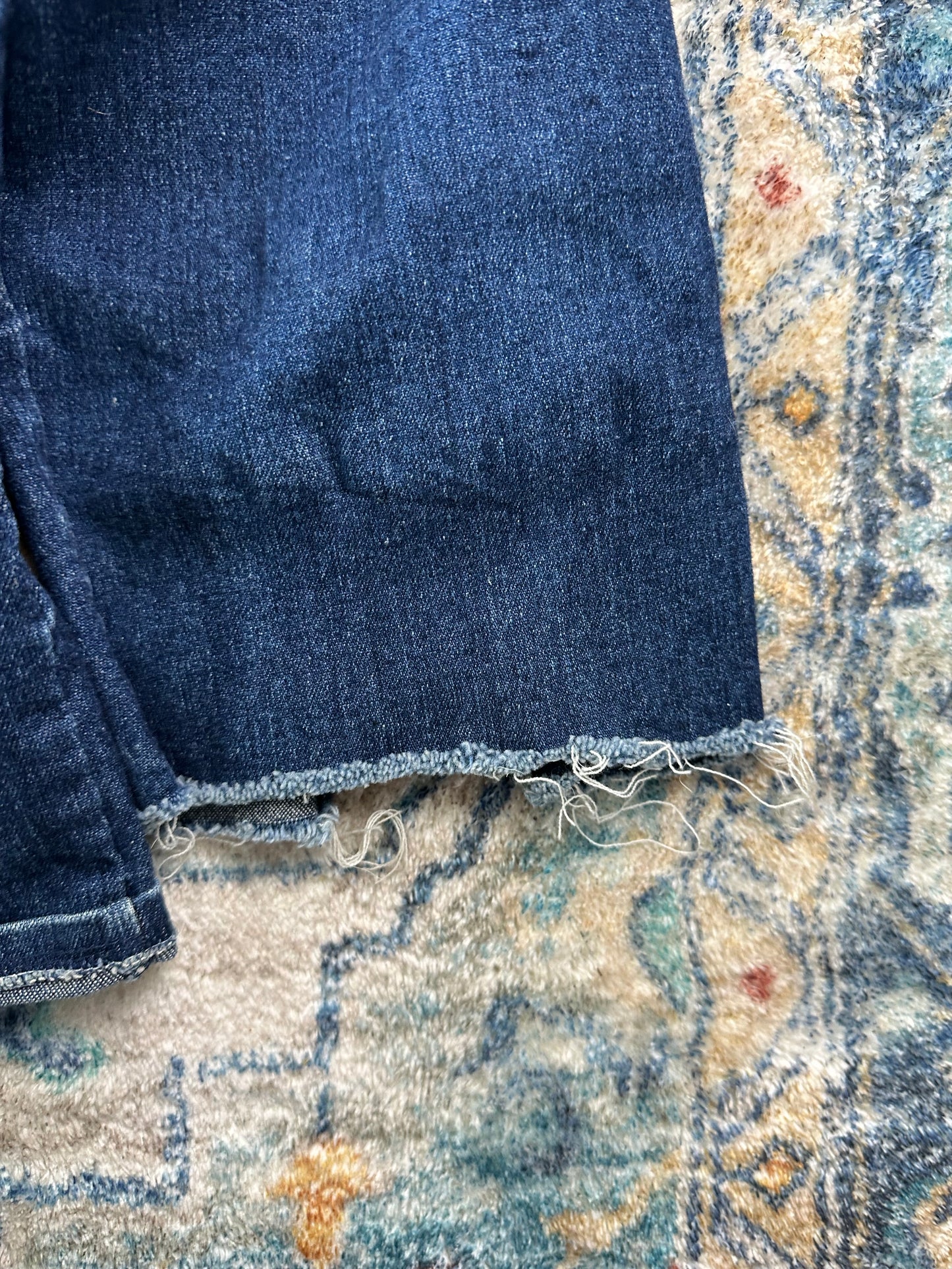 80s Heavy Dark Wash Denim Button-up Shirt - XL