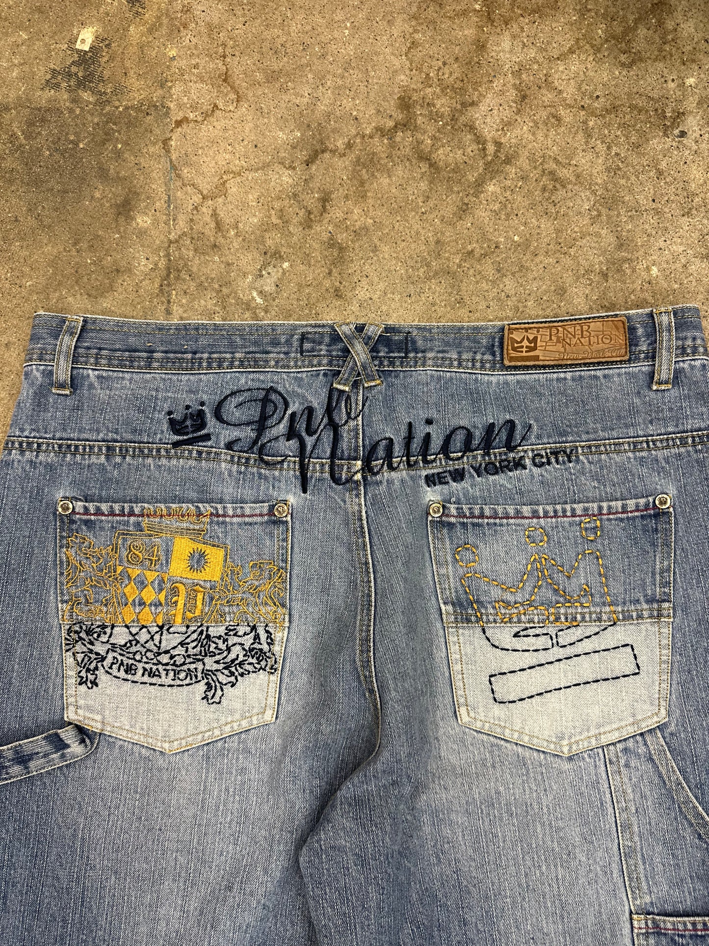 00s PNB Nation Baggy Denim Shorts - 38