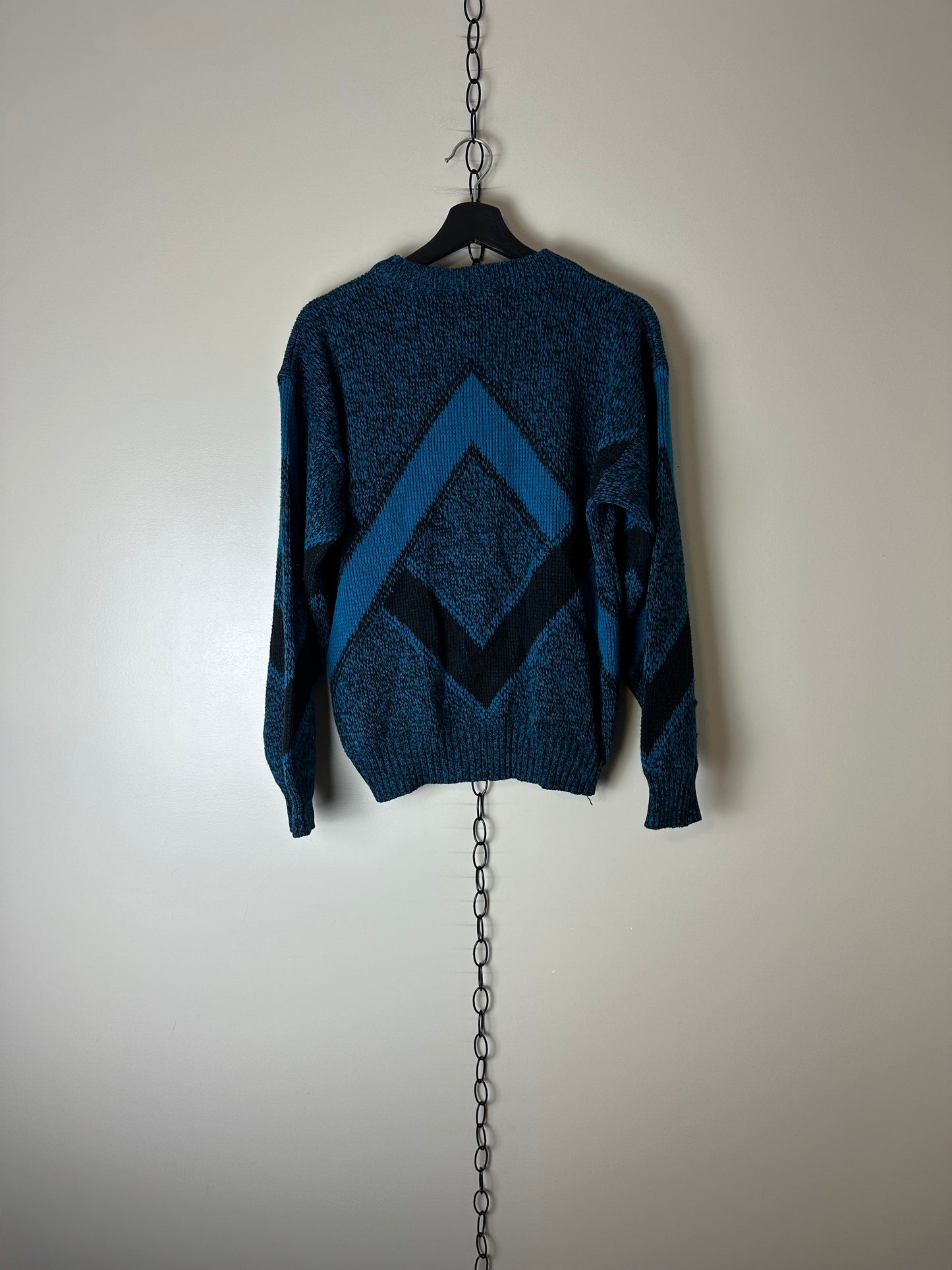 Vintage Abstract Diamond Sweater - M