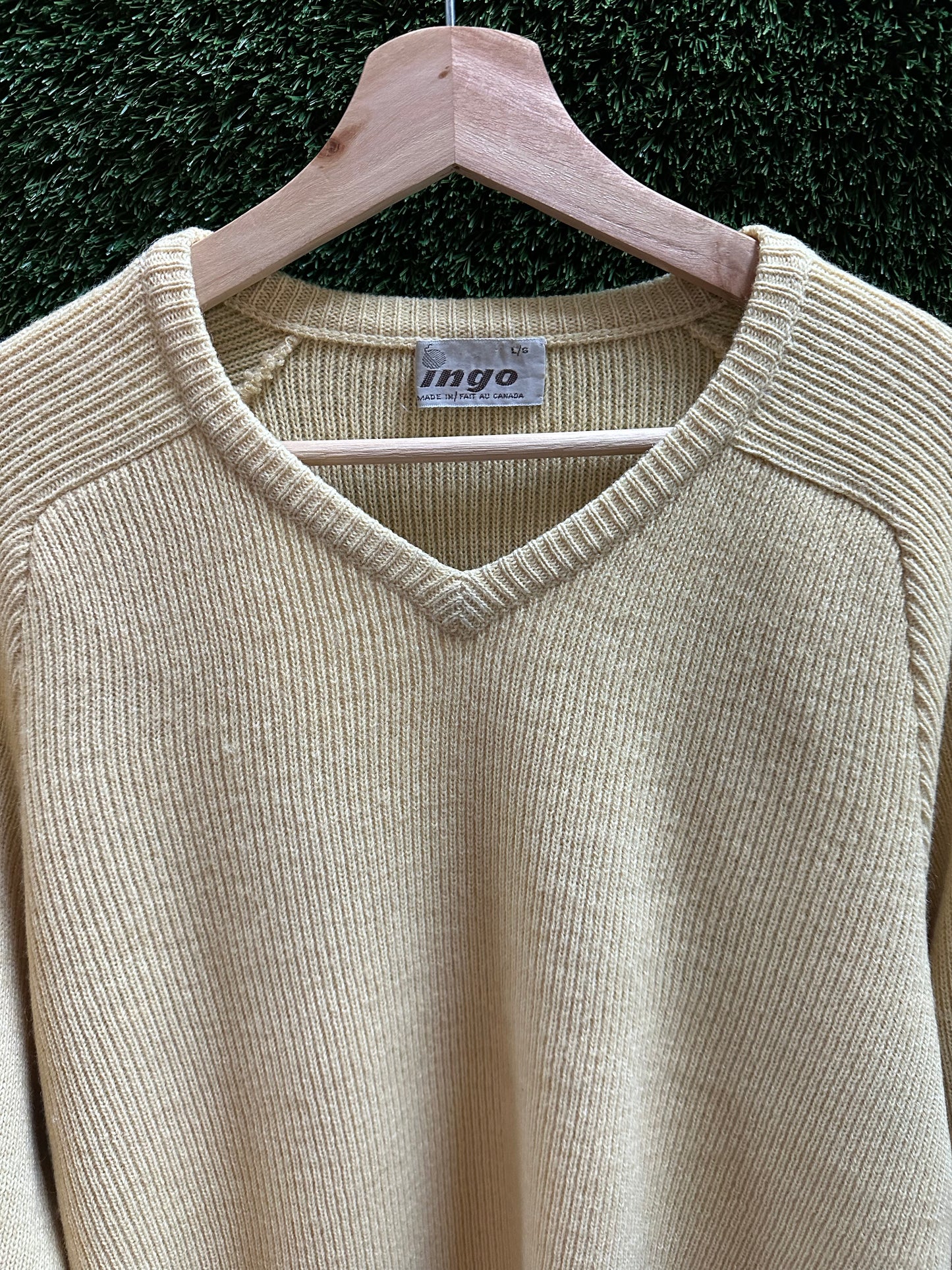 80s Ingo Yellow Pullover Sweater - L