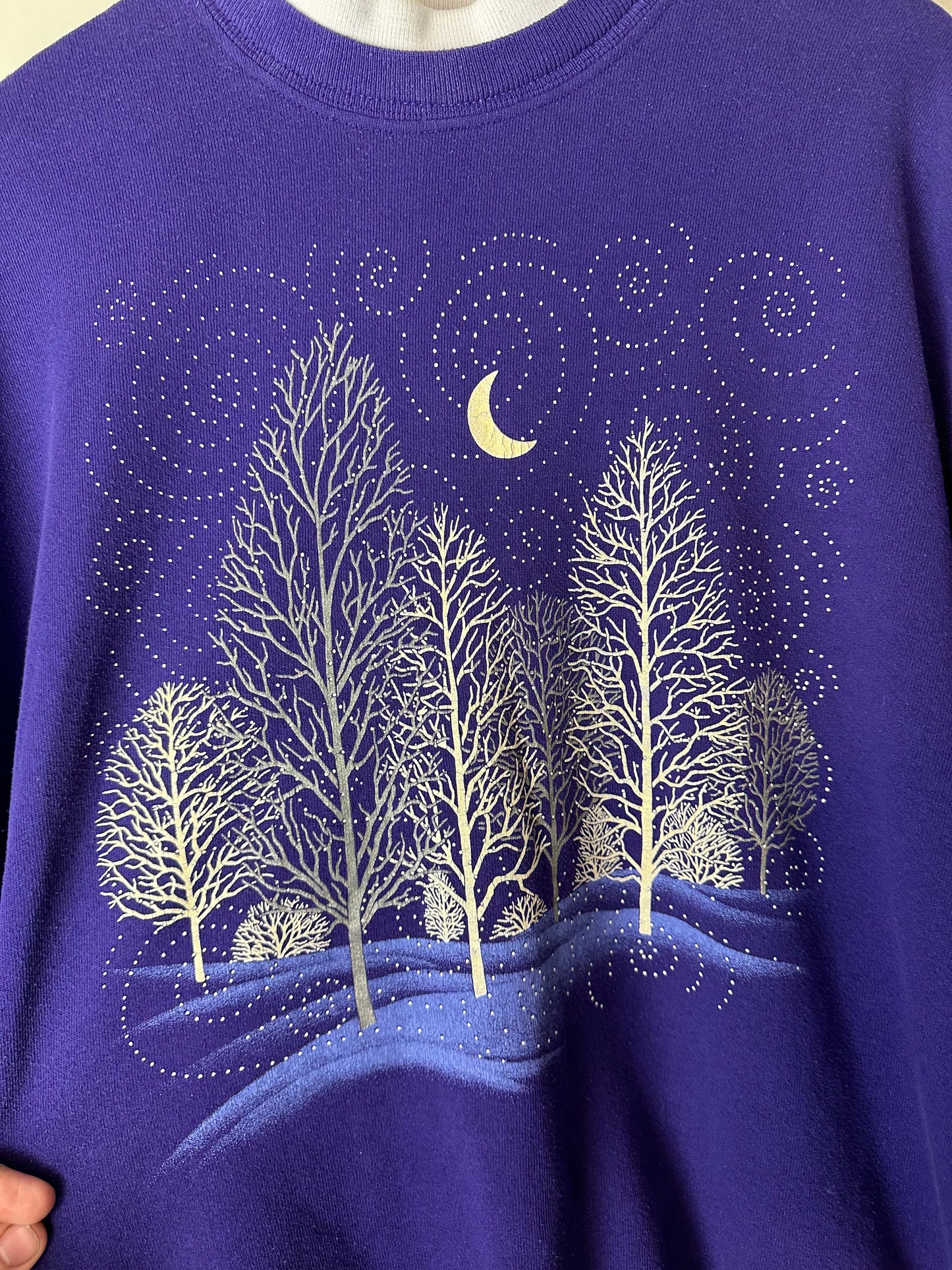 Vintage Winter Trees Crewneck - XL