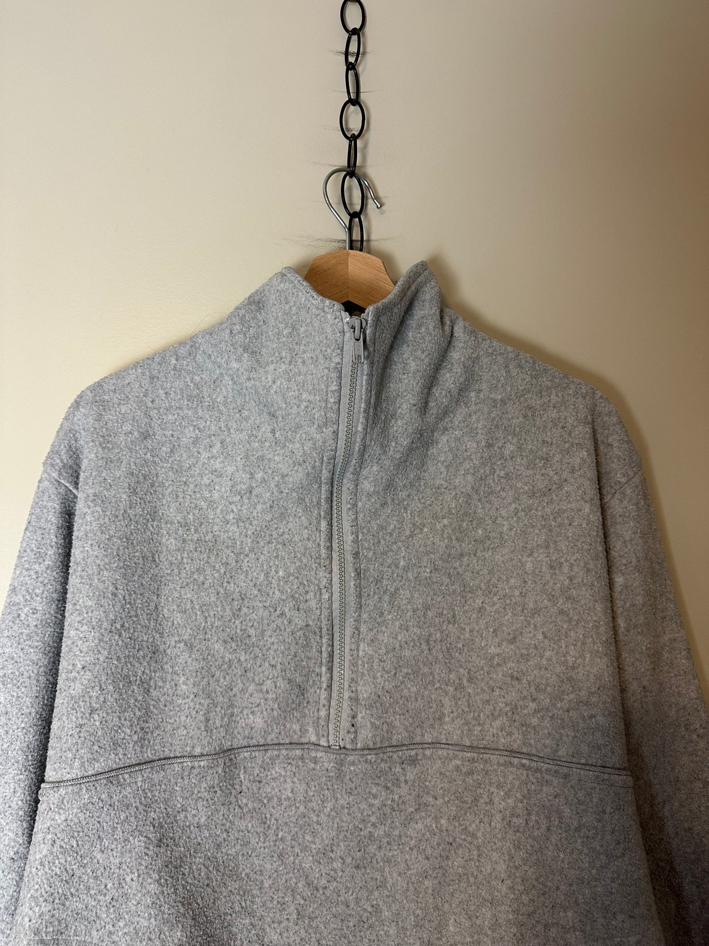 90s Polar Club Grey 1/4 Zip-up Fleece - L