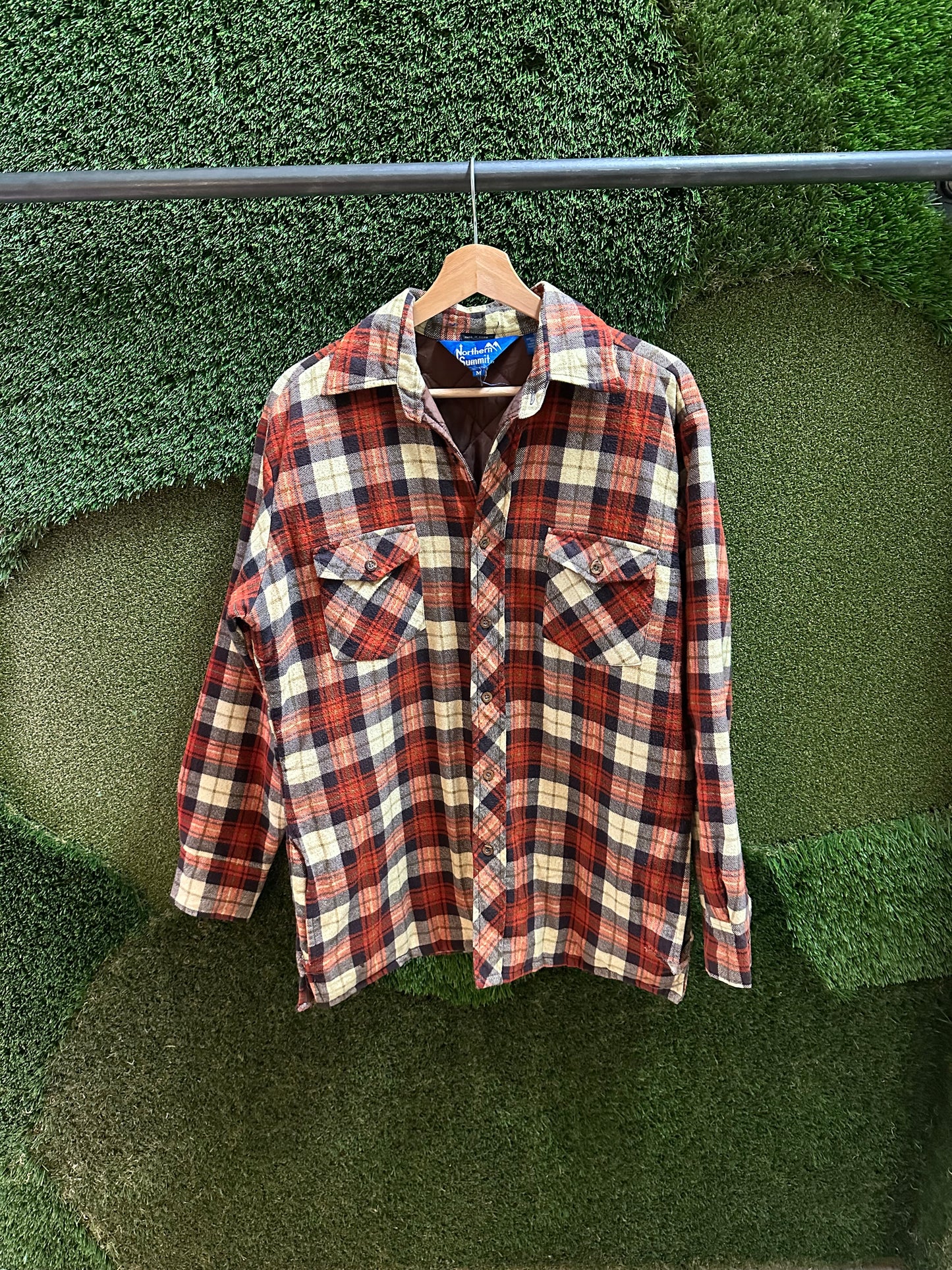 90s Northern Summit Insulated Plaid Jacket - M