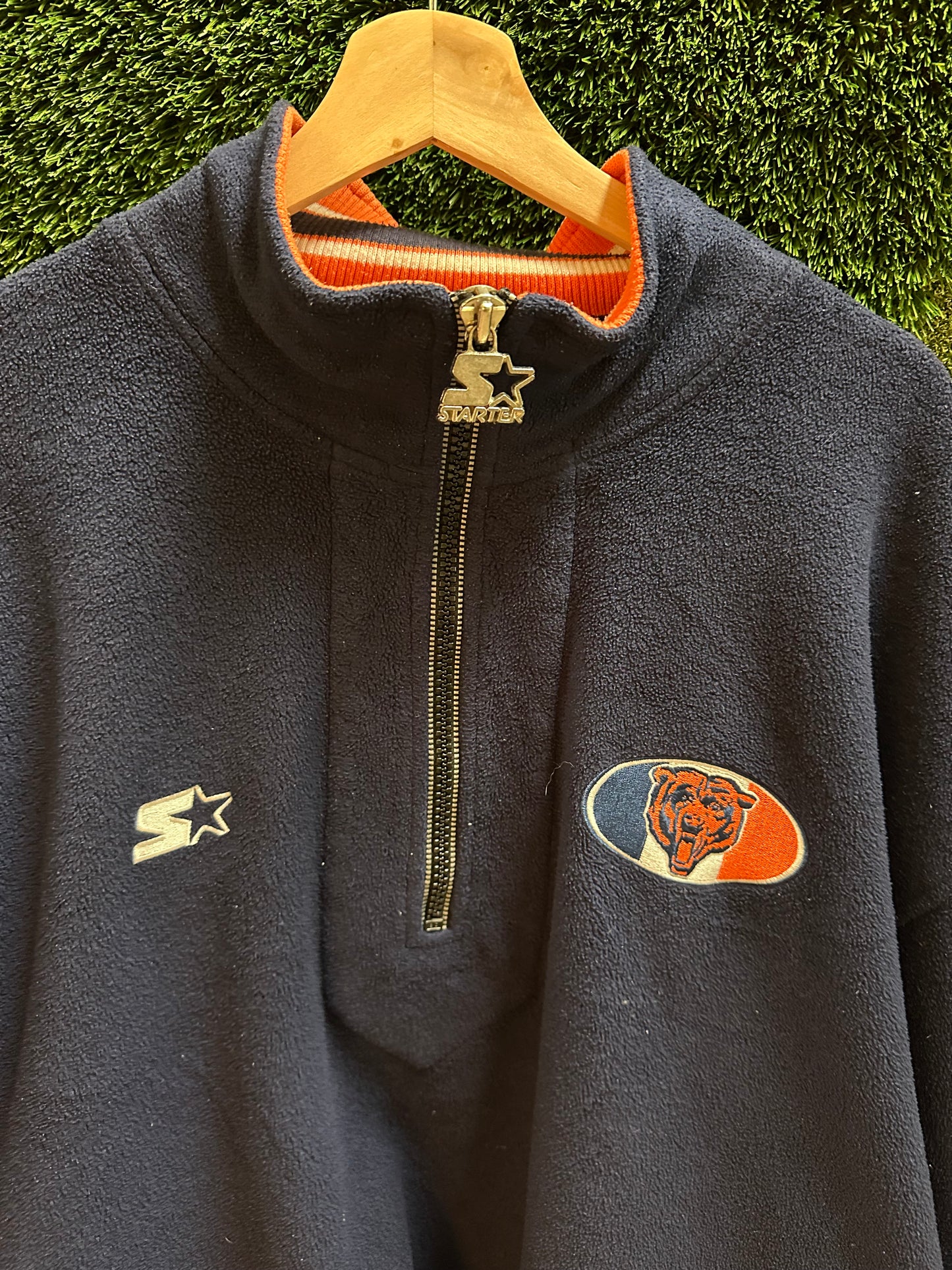 00s Starter NFL Chicago Bears 1/4 Zip-up Fleece - XXL