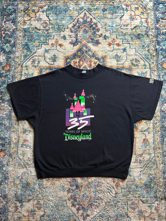 90s Disneyland 35 Years Of Magic Short Sleeve Sweatshirt - XL