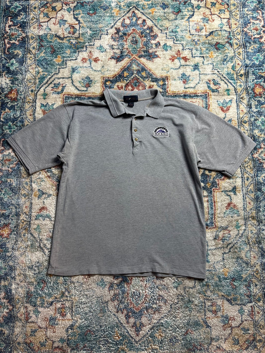 Vintage MLB Colorado Rockies Logo Polo Shirt Size XL