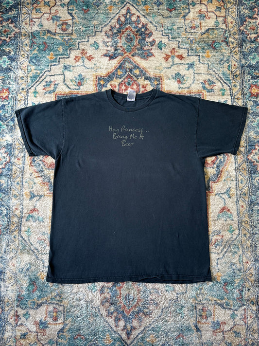 90s Hey Princess Bring Me A Beer Humour T-shirt - XL
