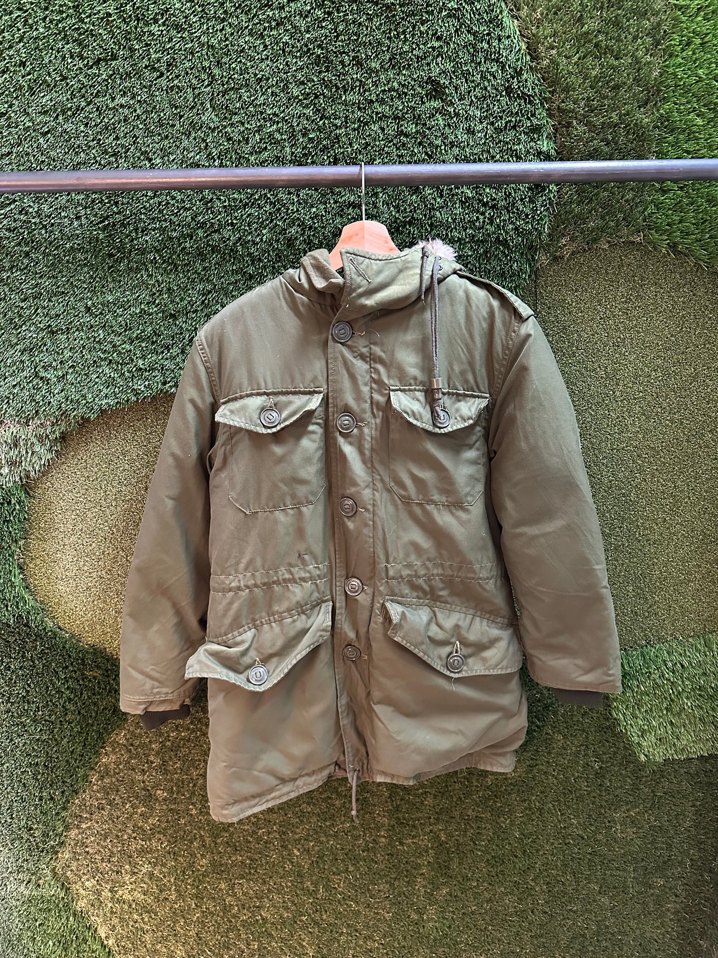 80s Military Parka Jacket - S