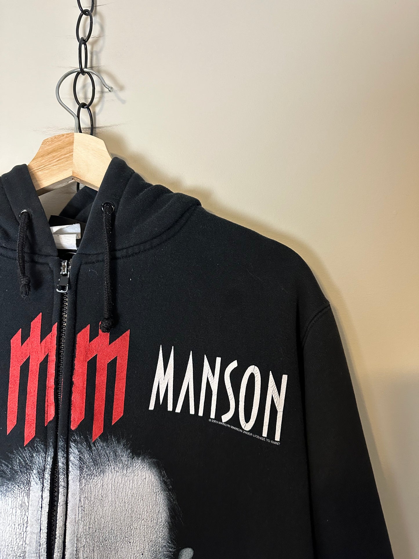 00s Marilyn Manson Zip-up Band Hoodie - M