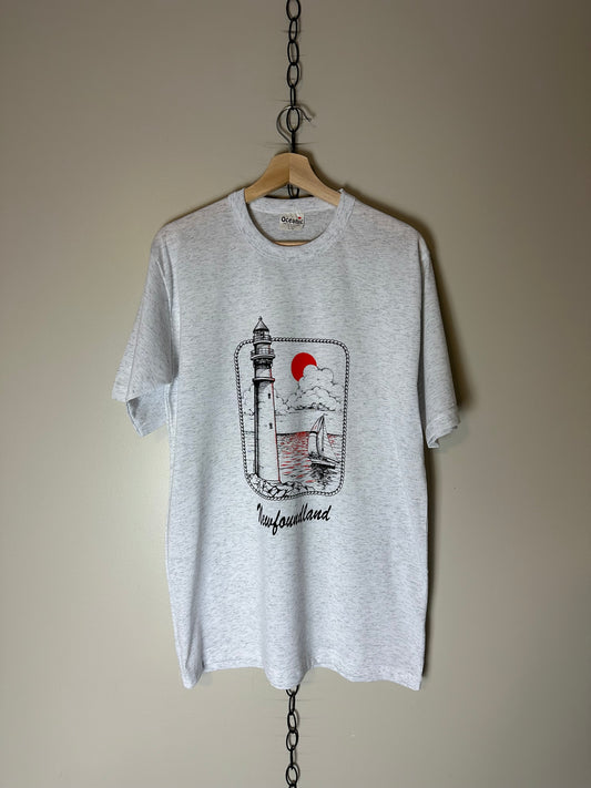 90s Newfoundland Lighthouse T-shirt - L