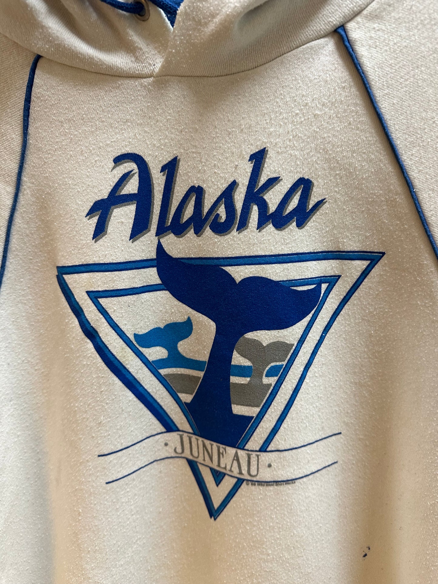 80s Alaska Whale Tail Hoodie - XL