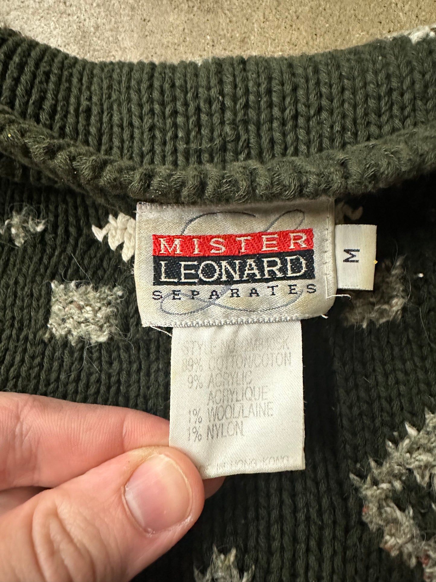 Vintage Mister Leonard Diamond Abstract Sweater - M