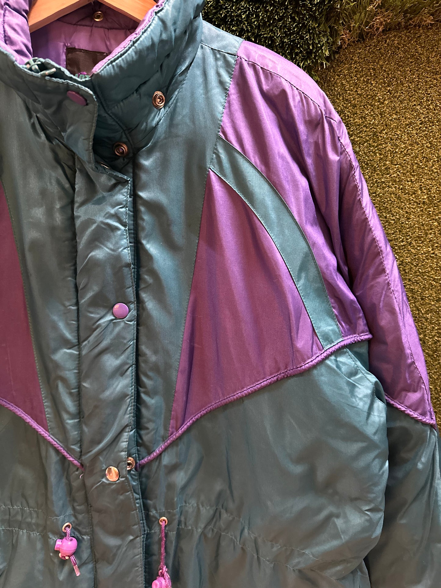 90s Action Gem Zip-up Colour Blocking Ski Jacket - L