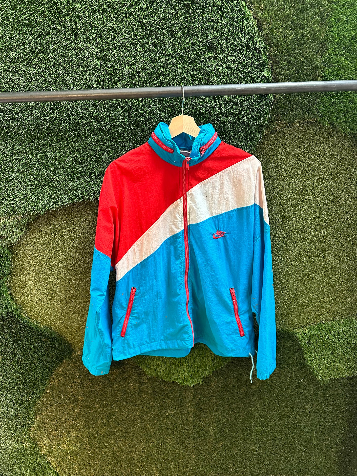 90s Nike Split Colour Zip-up Jacket Medium