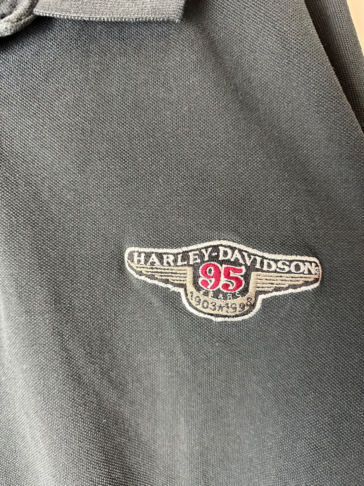 Vintage 1998 Harley Davidson 95th Anniversary Polo - XL