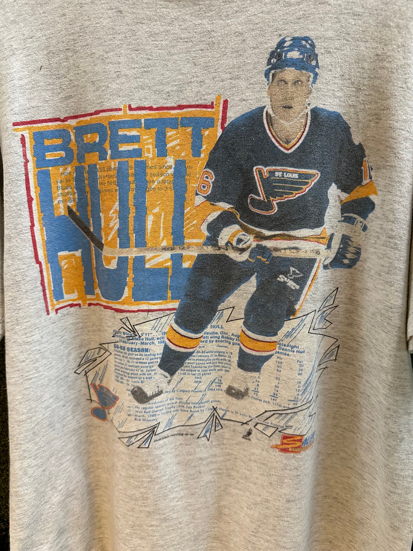 90s NHL Brett Hull St. Louis Blues T-shirt - L