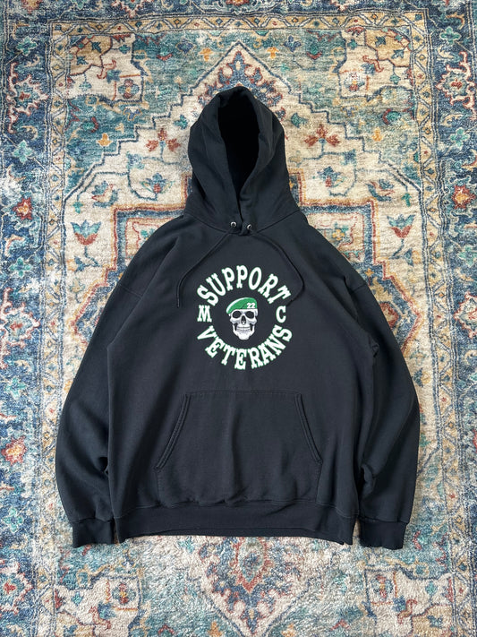 90s Support Veterans Hoodie - L