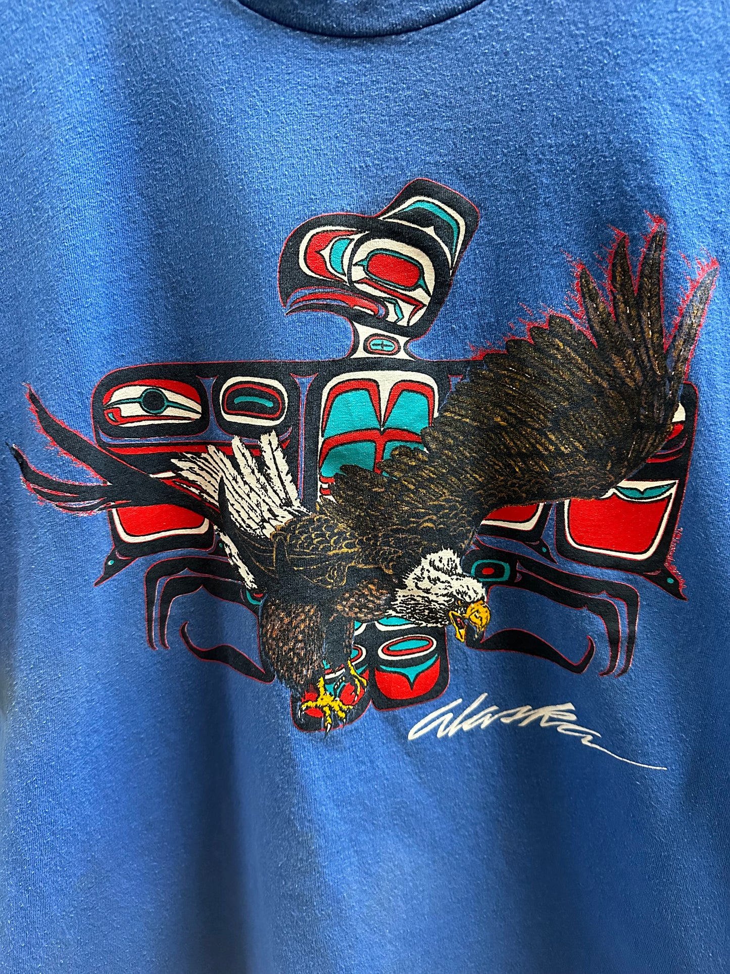 90s Alaska Eagle T-shirt - XL