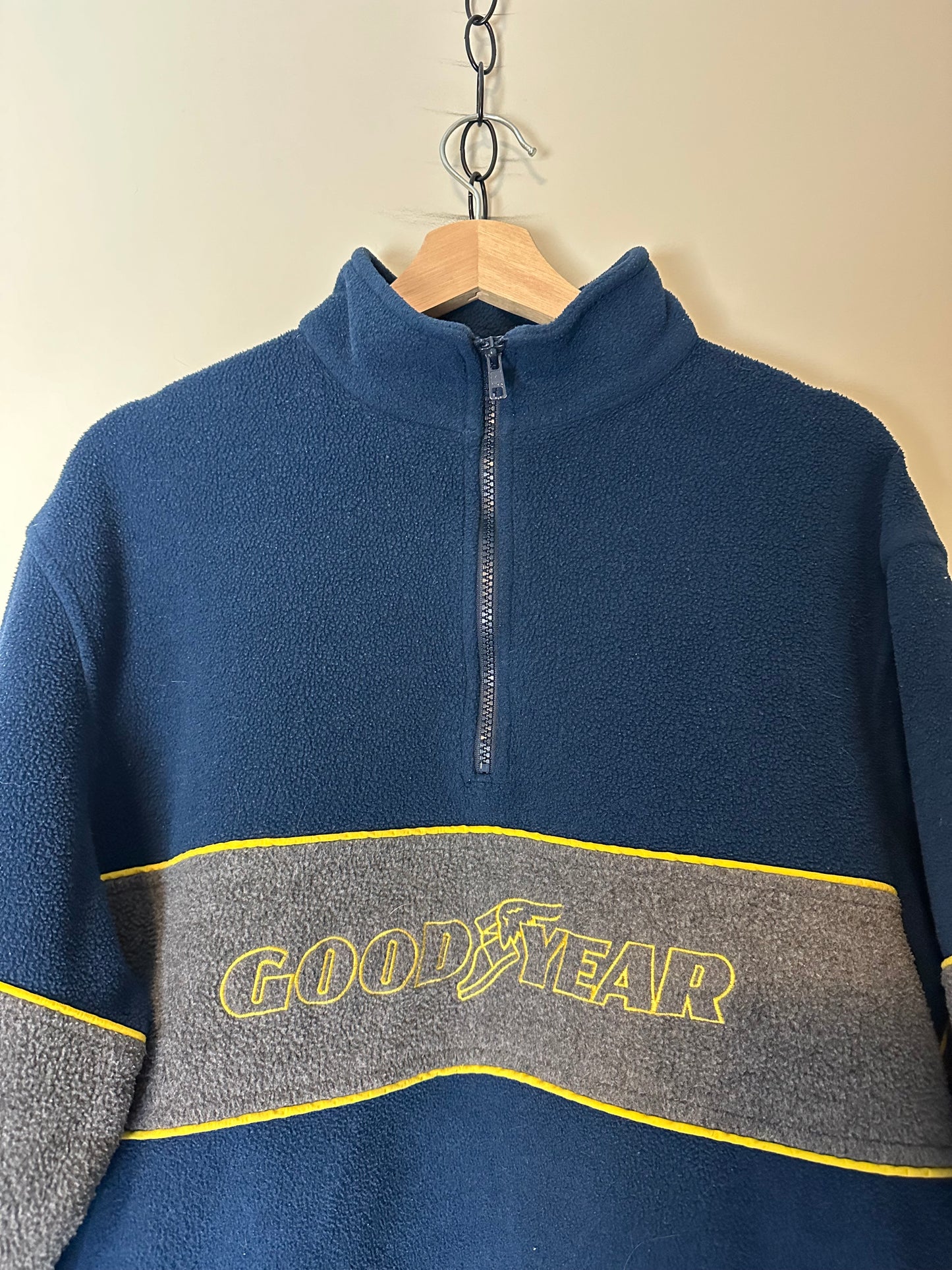 90s Goodyear 1/4 Zip-up Fleece - L