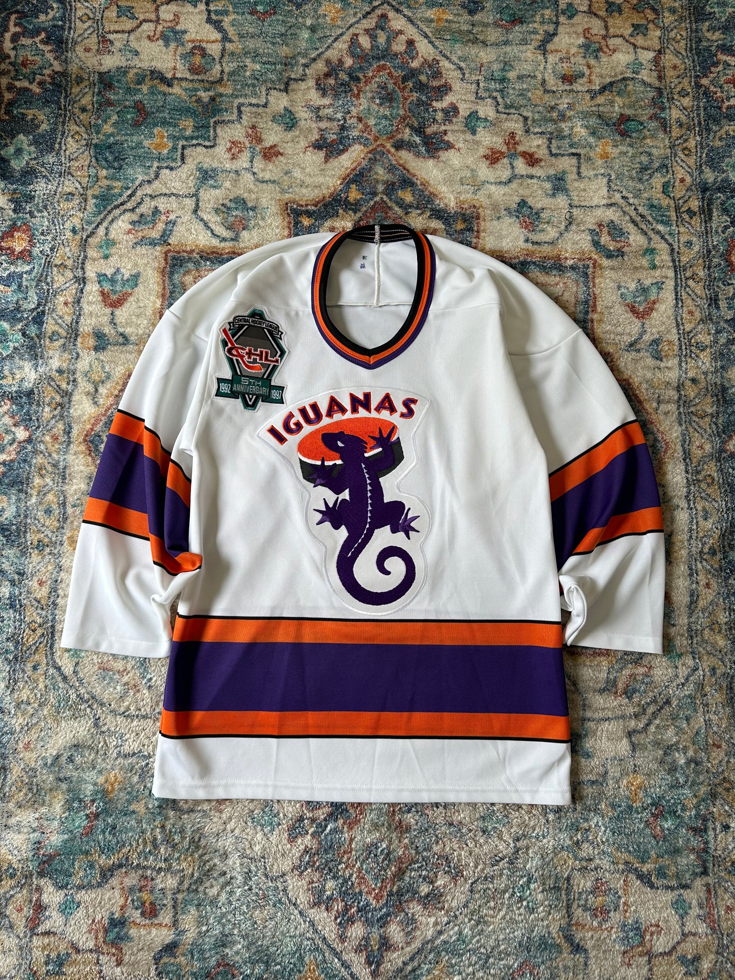 90s CHL 5th Anniversary San Antonio Iguanas Hockey Jersey - M