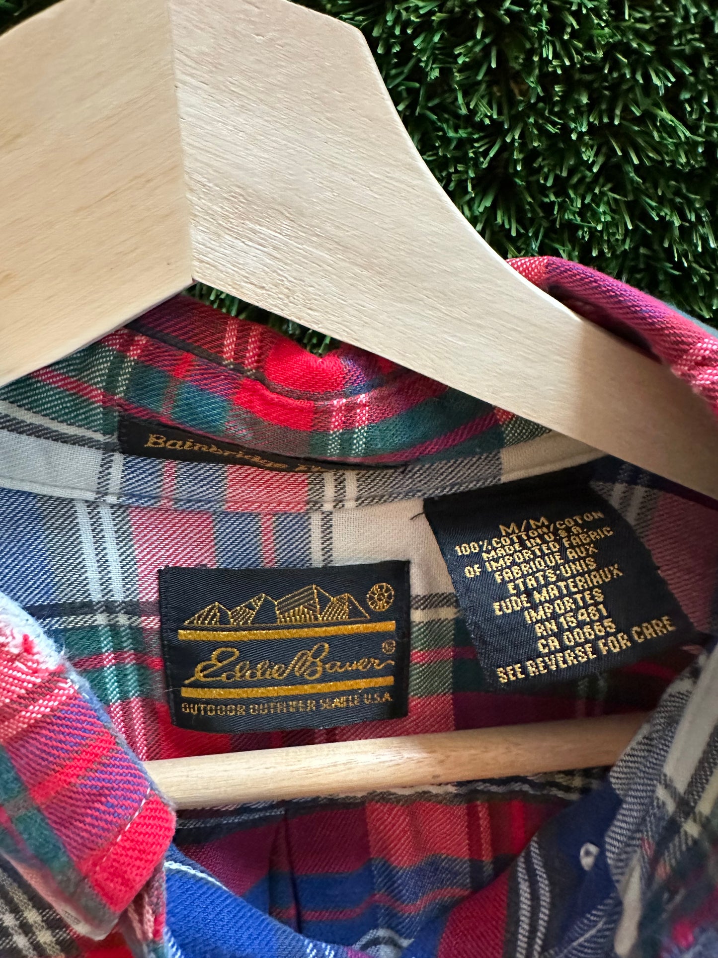 90s Eddie Bauer Bainbridge Plaid Flannel - M